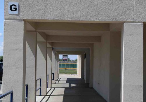 Modesto Christian walkway with fresh paint.